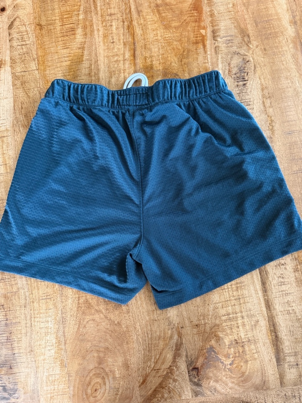 Abercrombie & Fitch Teal Mesh Athletic Shorts 5 with White Drawstring - Picture 4 of 4